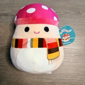 Squishmallows 8" Malcolm Mushroom With Fall Scarf New with Tags